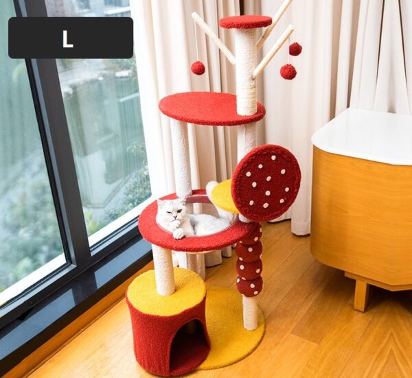 Multi- Level Cat Condo Cat Tree Towel with Platform & Hammock - JHMPJMR03