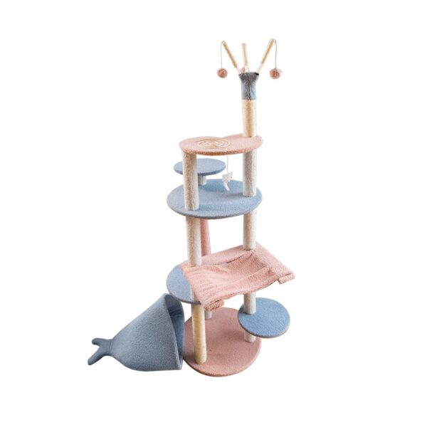 Multi- Level Cat Tree Towel with Platform & Hammock - JHMPJMR10 - Image 2