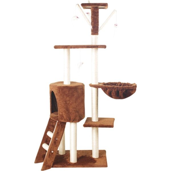 Multi- Level Cat Condo Cat Tree Towel with Platform & Hammock - JHMPJMT05 - Image 4