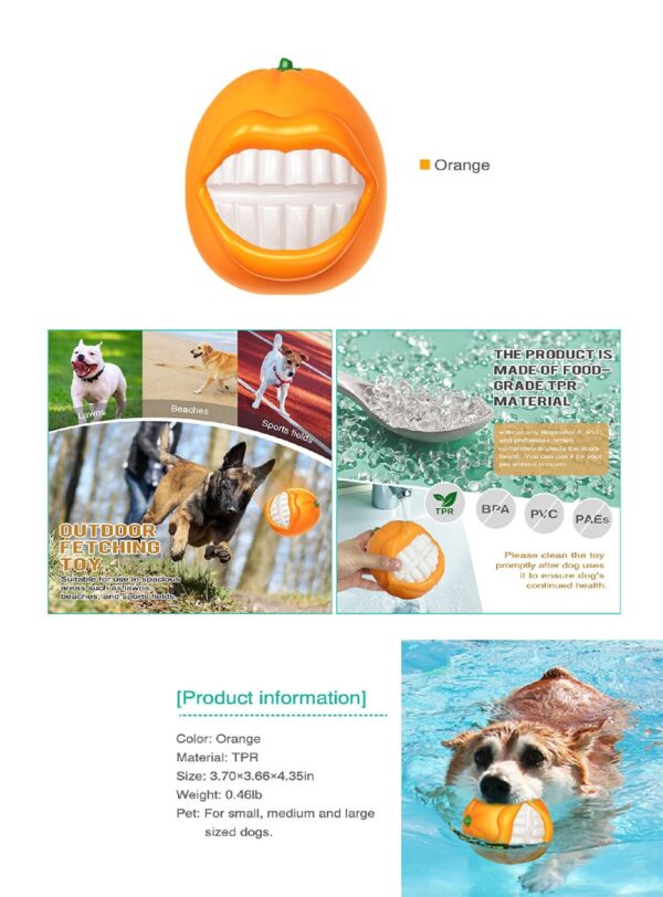 Mouth Chew Squeeky Dog Toy - JHGWJ004 - Image 2