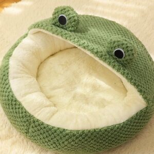 Frog Shape Hooded Cat Bed - JHMW006