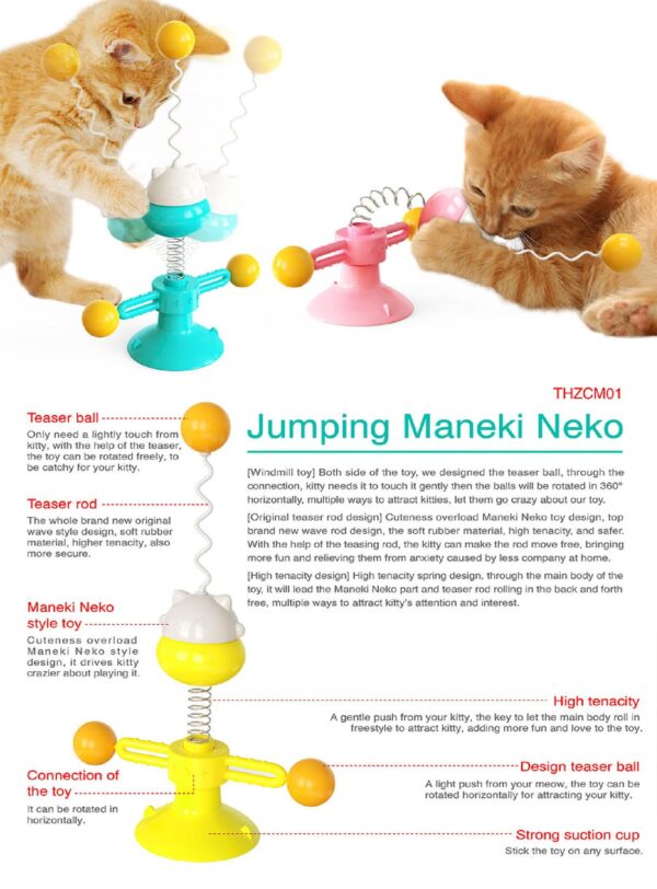 Jumping Maneki Neko Detachable Cat Toy - JHMWJ005