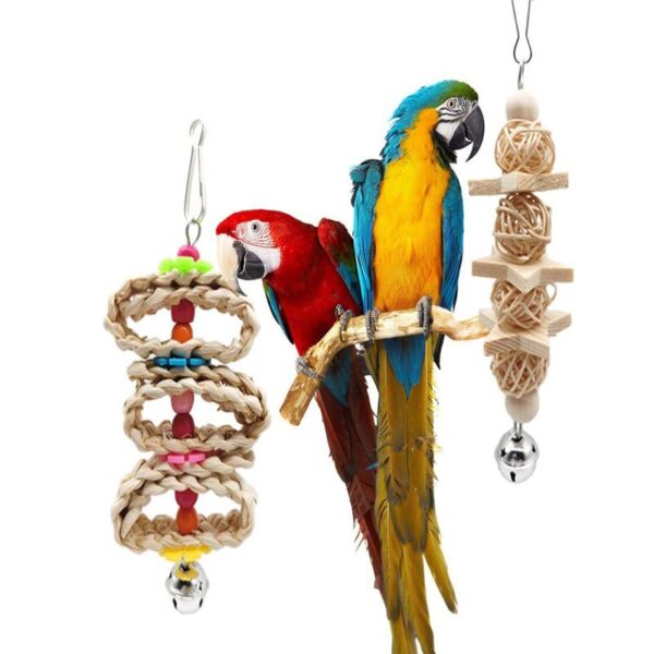 8 Packs Parrot Bell Swing Hanging Chewing Toys - JHN004 - Image 5
