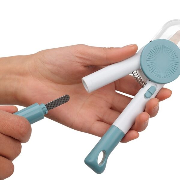 Cat Dog Pet Nail Clippers Trimmer with LED Light Hidden Nail File - JHMR018 - Image 3