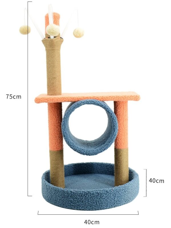 Cat Scratching Post with Top Perch and Play Tunnel - JHMPJM009 - Image 9