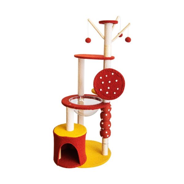 Multi- Level Cat Condo Cat Tree Towel with Platform & Hammock - JHMPJMR03 - Image 2