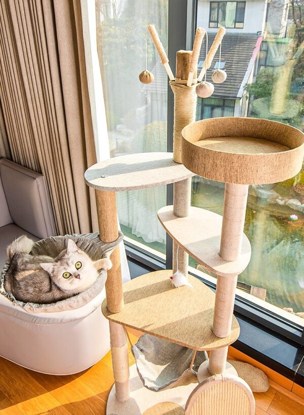 Multi- Level Cat Tree Towel with Platform  - JHMPJMR07 - Image 3