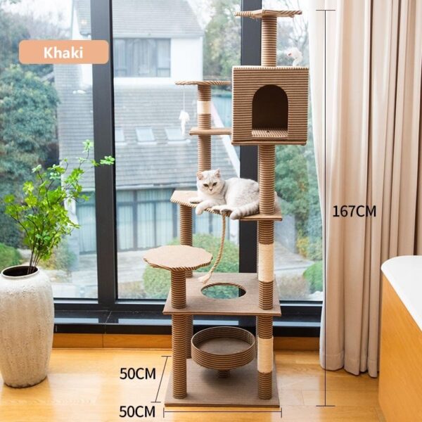Multi- Level Cat Condo Cat Tree Towel with Platform  - JHMPJMT01 - Image 5