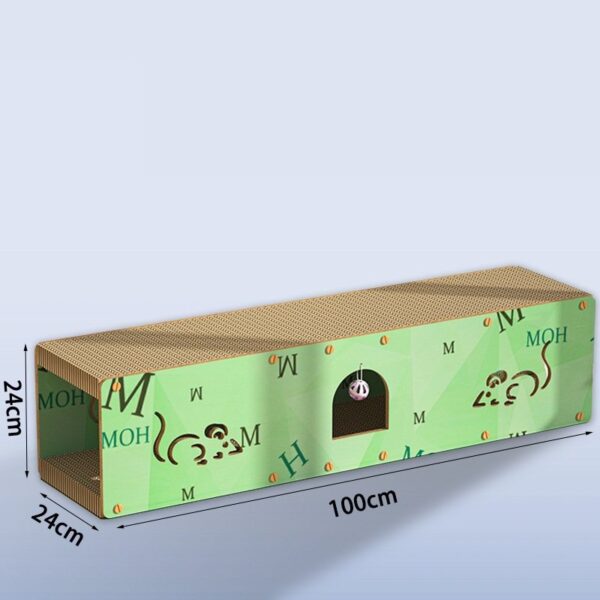 Cat Wooden Scratcher House with Cat Cardboard Pad and Bell - JHMZB031 - Image 8
