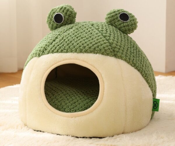 Frog Shape Semi-Enclosed Cat Bed Cave- JHMW008 - Image 2