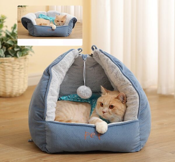 Convertible Semi-Enclosed Cat Bed Cave - JHMW013 - Image 2