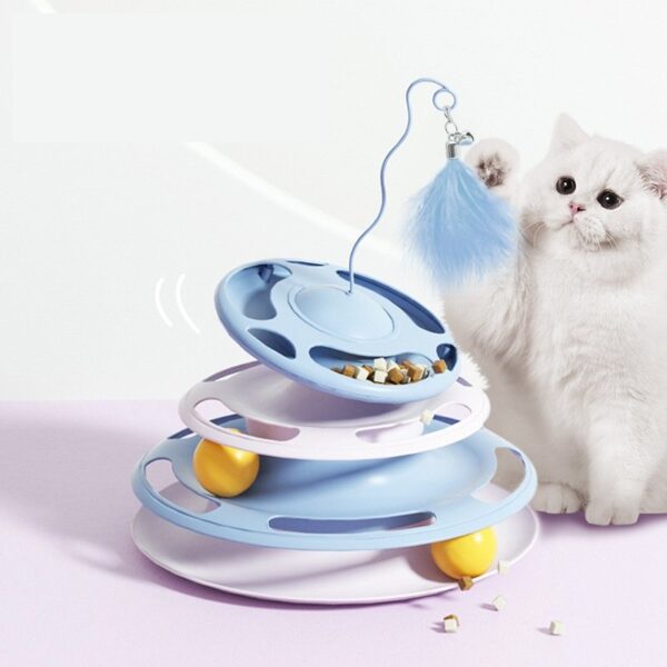 3 Layer Turntable Ball Cat Toy - JHMWJ001