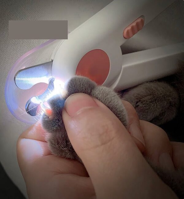 Cat Dog Pet Nail Clippers Trimmer with LED Light Hidden Nail File - JHMR016 - Image 4