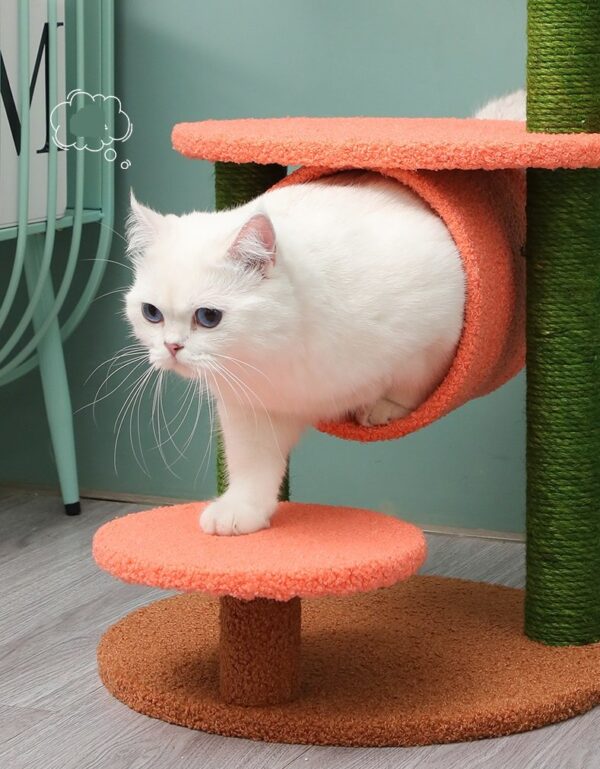 Cat Scratching Post with Top Perch and Play Tunnel - JHMPJMF04 - Image 4