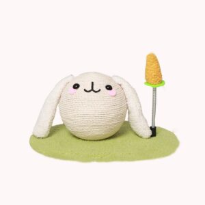 Rabbit Cat Scratcher with Spring Ball - JHMPJMF17