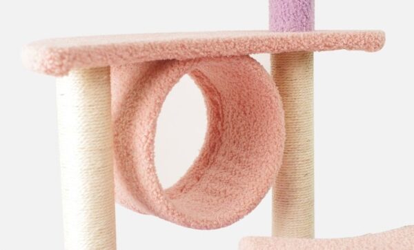 Cat Scratching Post with Top Perch and Play Tunnel - JHMPJMH19 - Image 4