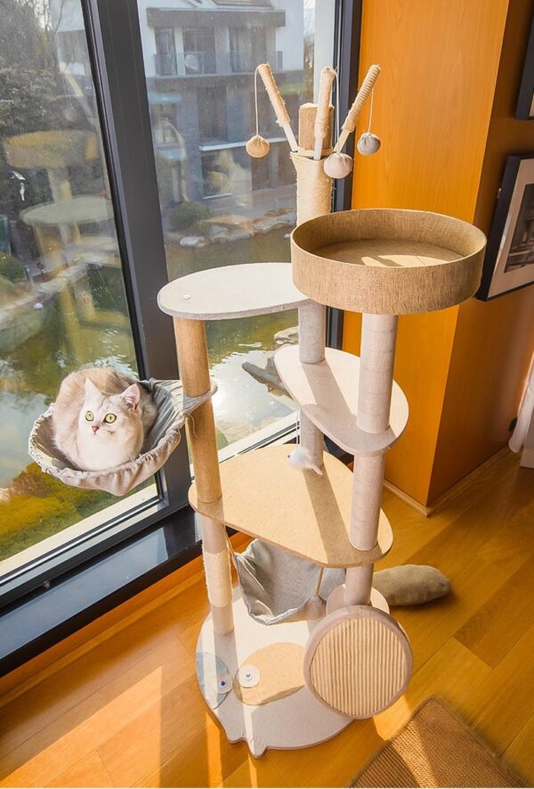 Multi- Level Cat Tree Towel with Platform & Hammock - JHMPJMR08 - Image 4