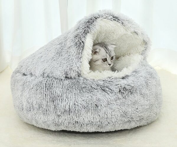 Round Hooded Pet Bed Cave - JHMW001 - Image 2