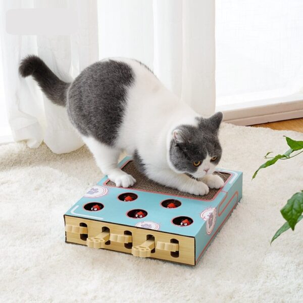 Whack a Mole Scratching Board Teaser StickCat Toy - JHMWJ024 - Image 3