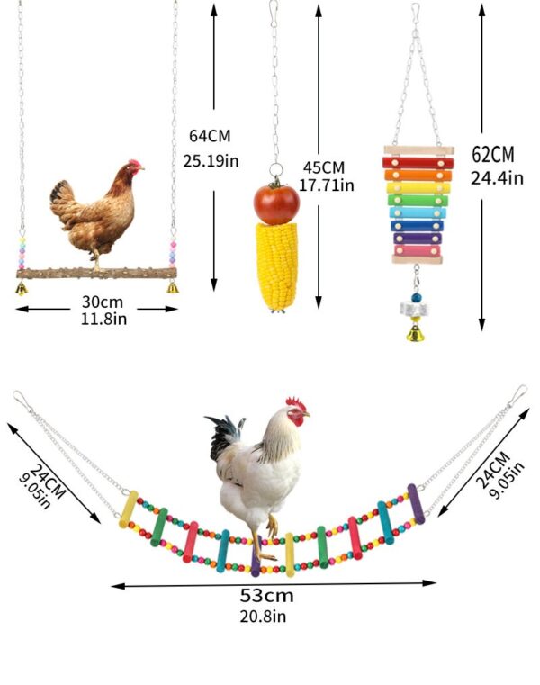 Chicken Swing and Xylophone Ladder Pendant Toys - JHXDW023 - Image 2