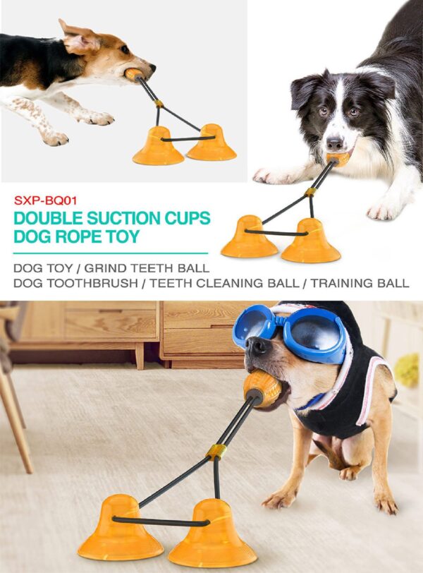 Double Suction Cups Rope Dog Feeder Toys - JHYZ062
