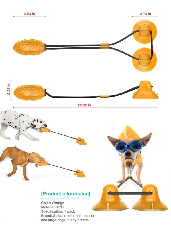 Double Suction Cups Rope Dog Feeder Toys - JHYZ062 - Image 2