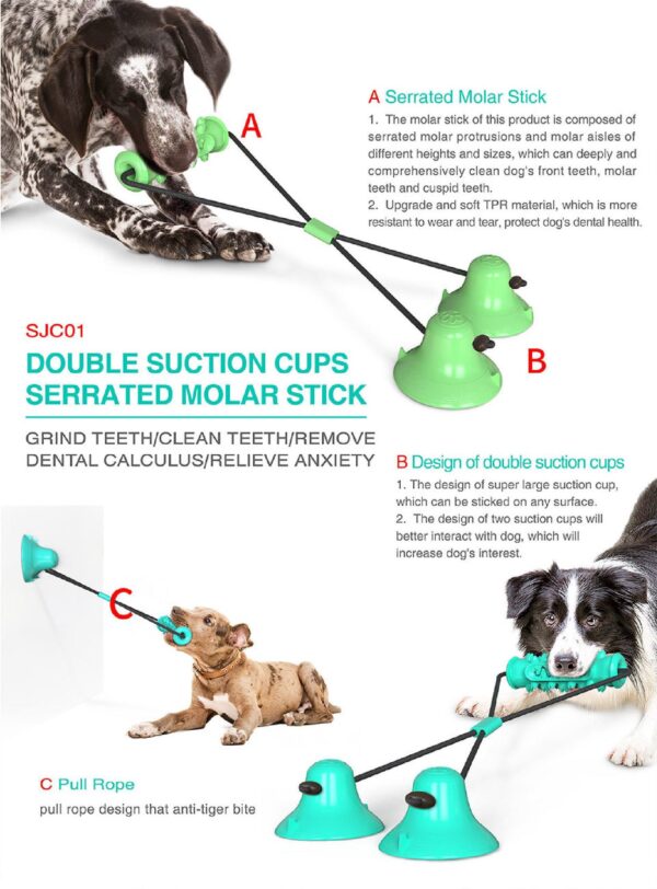 Double Suction Cups Stick Dog Feeder Toys - JHYZ063