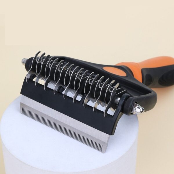 Double Sided Shedding Pet Grooming Deshedding Brush - - Image 4