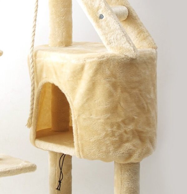 Multi- Level Cat Condo Cat Tree Towel with Platform & Hammock - JHMPJMA07 - Image 7