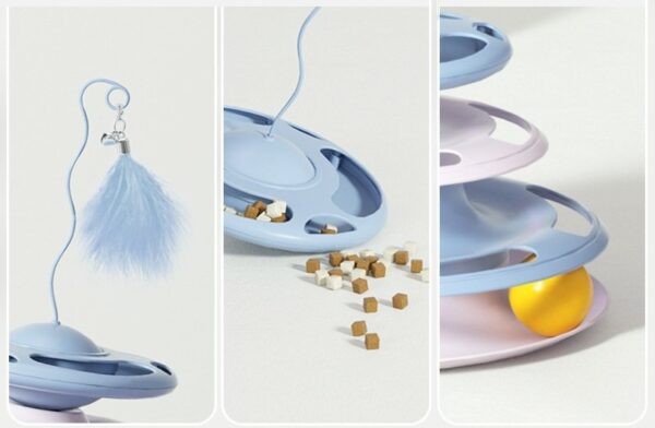 3 Layer Turntable Ball Cat Toy - JHMWJ001 - Image 6