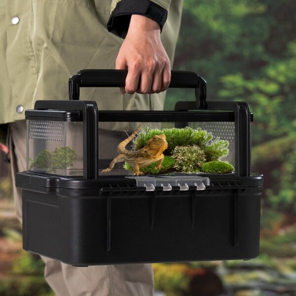 Portable Reptile Glass Terrarium Carrier for Travel - JHPC011 - Image 4