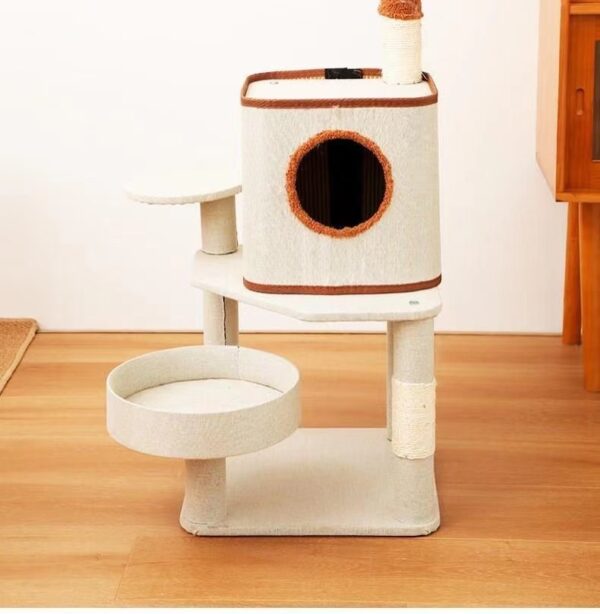Multi- Level Cat Condo Cat Tree Towel with Platform & Hammock - JHMPJMF30 - Image 2