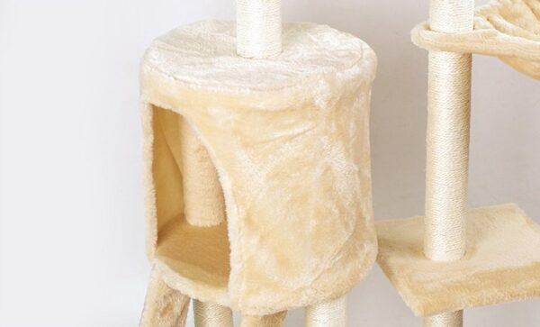 Multi- Level Cat Condo Cat Tree Towel with Platform & Hammock - JHMPJMT05 - Image 7