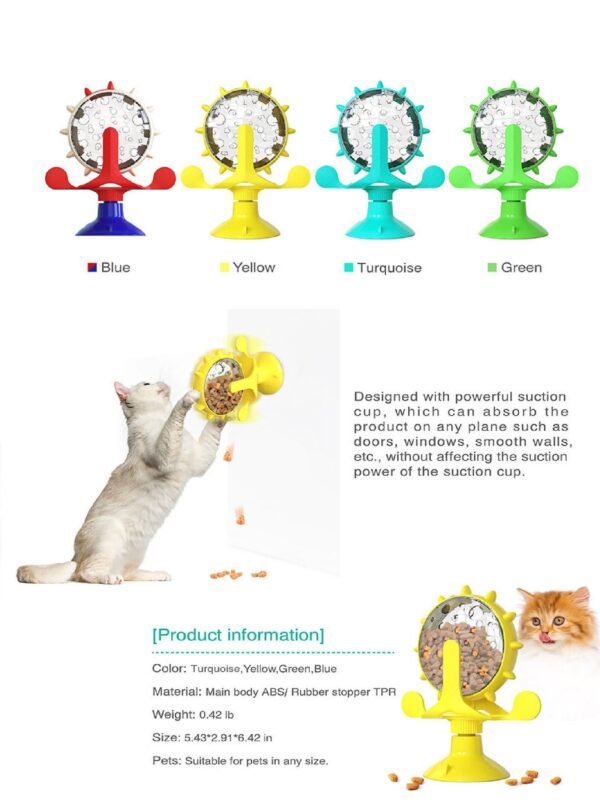 Money Ferris Wheel Food Dispensing Cat Toy - JHMWJ008 - Image 2