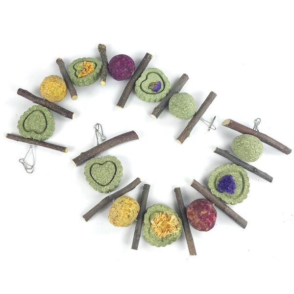Apple Wood Sticks Timothy Balls Grass Cakes Chew Toys - JHXDW007 - Image 9