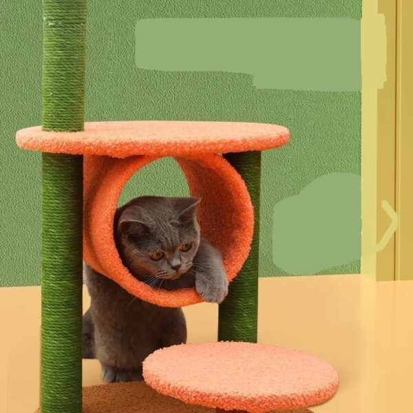 Cat Scratching Post with Top Perch and Play Tunnel - JHMPJMF04 - Image 8
