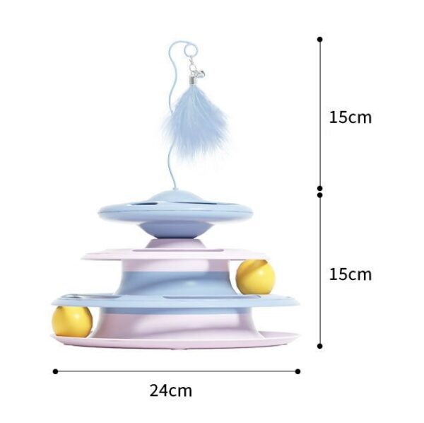 3 Layer Turntable Ball Cat Toy - JHMWJ001 - Image 10