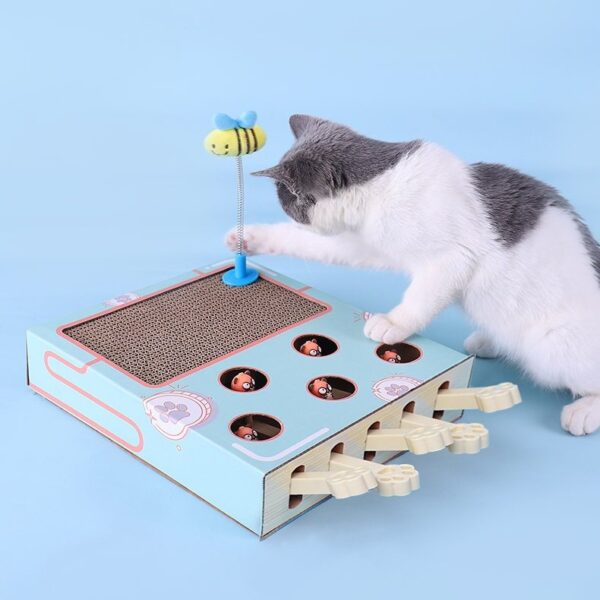Whack a Mole Scratching Board Teaser StickCat Toy - JHMWJ024 - Image 5