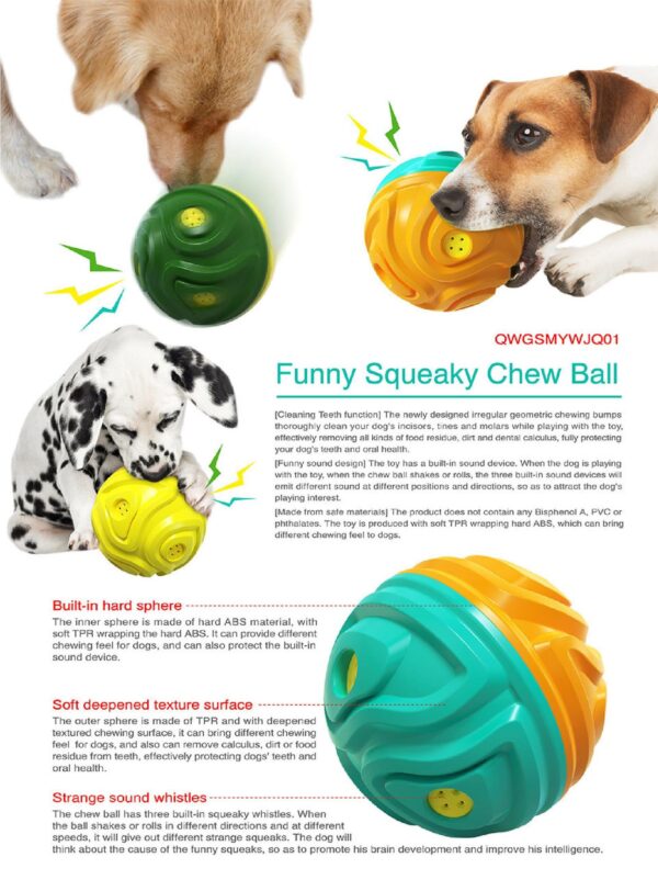 Ball Chew Squeeky Dog Toy - JHGWJ009
