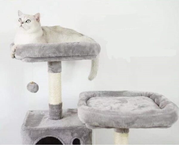 Multi- Level Cat Condo Cat Tree Towel with Platform & Hammock - JHMPJMA01 - Image 8