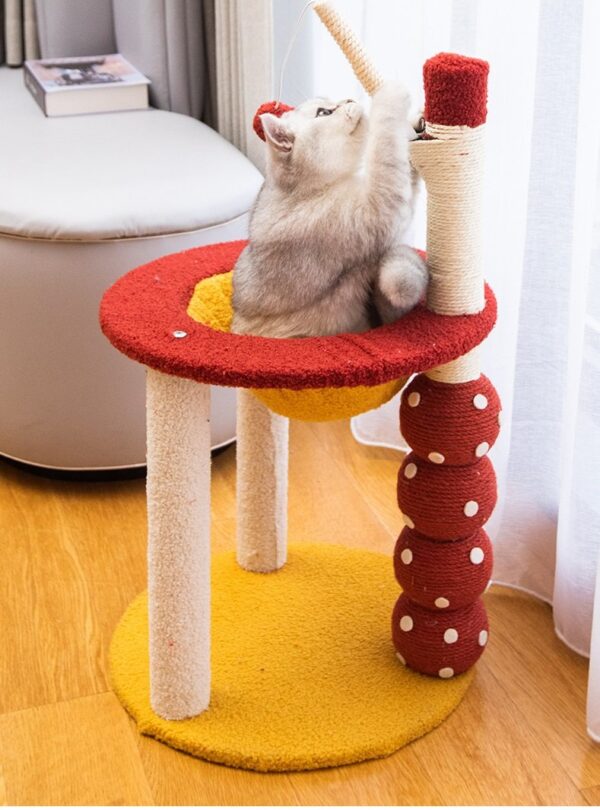 Multi- Level Cat Condo Cat Tree Towel with Platform & Hammock - JHMPJMR02 - Image 3