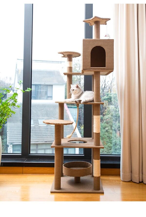 Multi- Level Cat Condo Cat Tree Towel with Platform  - JHMPJMT01 - Image 7