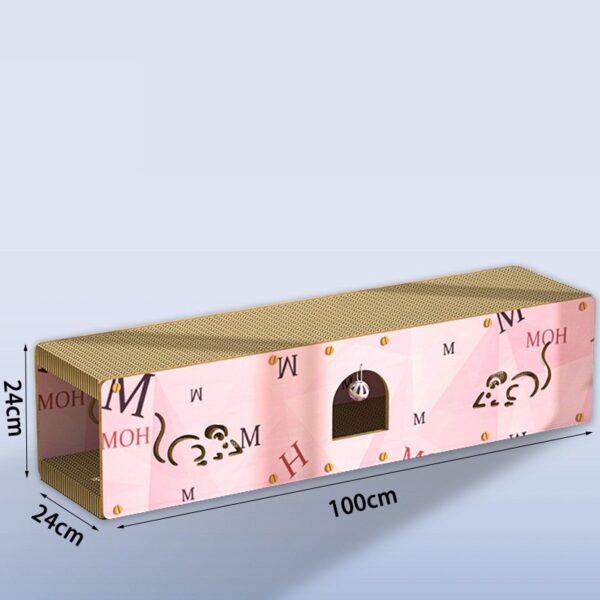Cat Wooden Scratcher House with Cat Cardboard Pad and Bell - JHMZB031 - Image 10