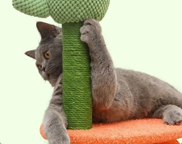 Cat Scratching Post with Top Perch and Play Tunnel - JHMPJMF04 - Image 5