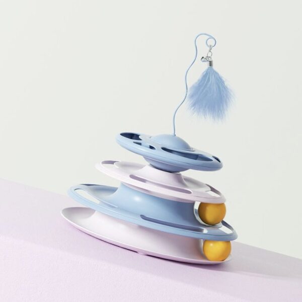 3 Layer Turntable Ball Cat Toy - JHMWJ001 - Image 7