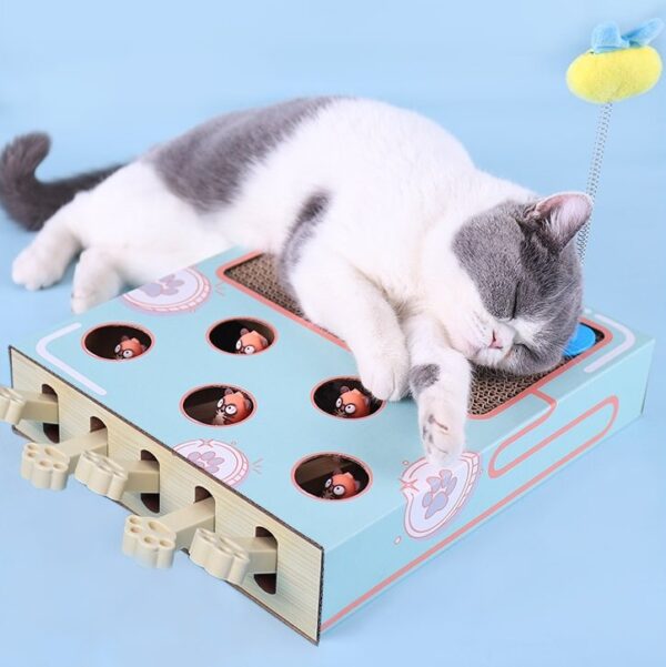 Whack a Mole Scratching Board Teaser StickCat Toy - JHMWJ024 - Image 6