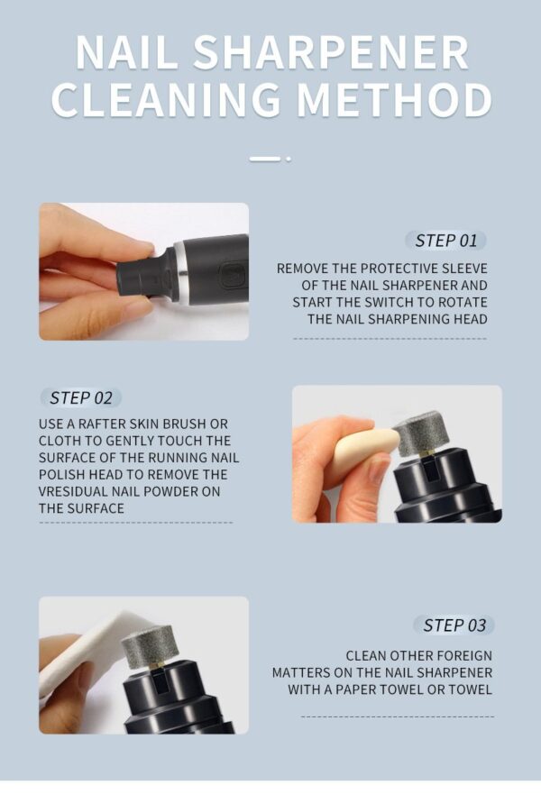 Rechargeable Dog Nail Grinder with LED Light - JHMR020 - Image 9