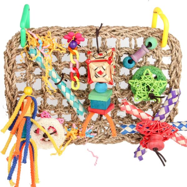 Edible Seagrass Bird Foraging Wall Chew Toy - JHN001 - Image 2