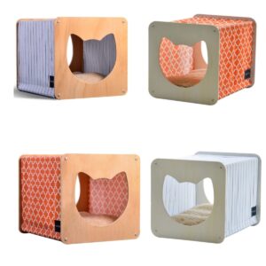 Wooden Cat House Lounger - JHMFH91