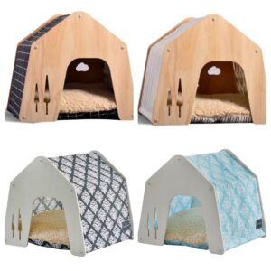 Wooden Cat House Lounger - JHMFH95